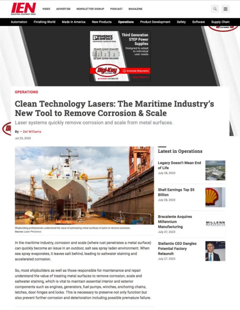 Laser Photonics8IEN - Industrial Equipment News Online - cover