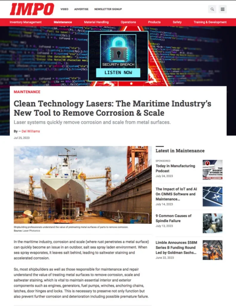 Laser Photonics8IMPO - Industrial Maintenance & Plant Operation Online - cover