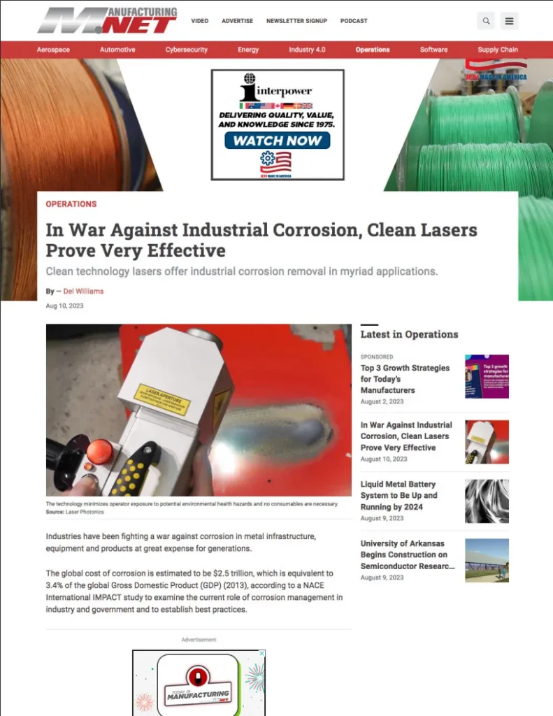 Laser Photonics9Manufacturing.Net Online - 09 15 23 - cover